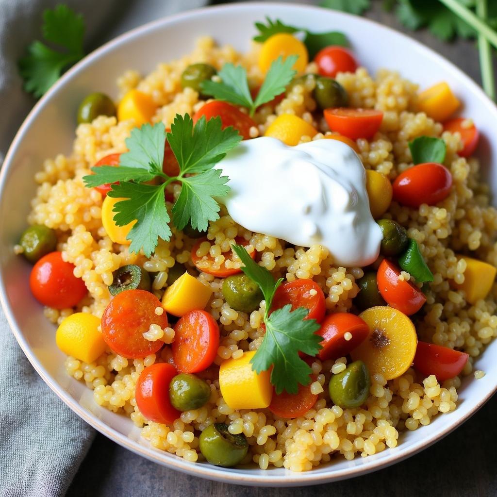 Indian Summer Vegetable Stir-Fry with Turmeric Quinoa